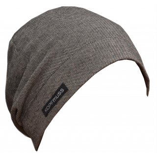 KOPFMUSS - Wintermtze mit Sweatshirtfutter XL Winterjacquard Schwarz/Ecru