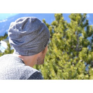 KOPFMUSS - Wintermtze mit Sweatshirtfutter XL Winterjacquard Schwarz/Ecru