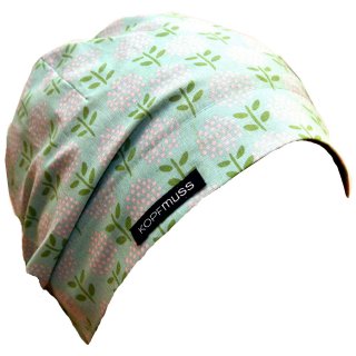 KOPFMUSS - ungeftterte Sommermtze S Pusteblume Aqua/Ros/Farngrn