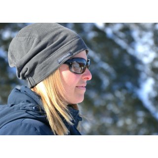 KOPFMUSS ? Wintermtze mit Sweatshirtfutter XL cord taubenblau