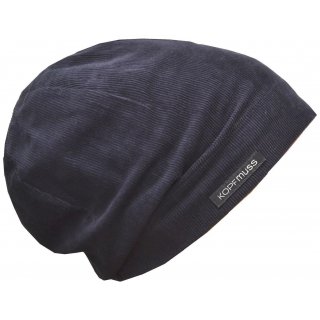 KOPFMUSS ? Wintermtze mit Sweatshirtfutter M cord blaubeerblau