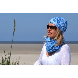 bergangsmtze&Schal XS polkapunkte aqua/wei