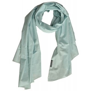 Sommermtze&Schal XS polkapunkte aqua/wei